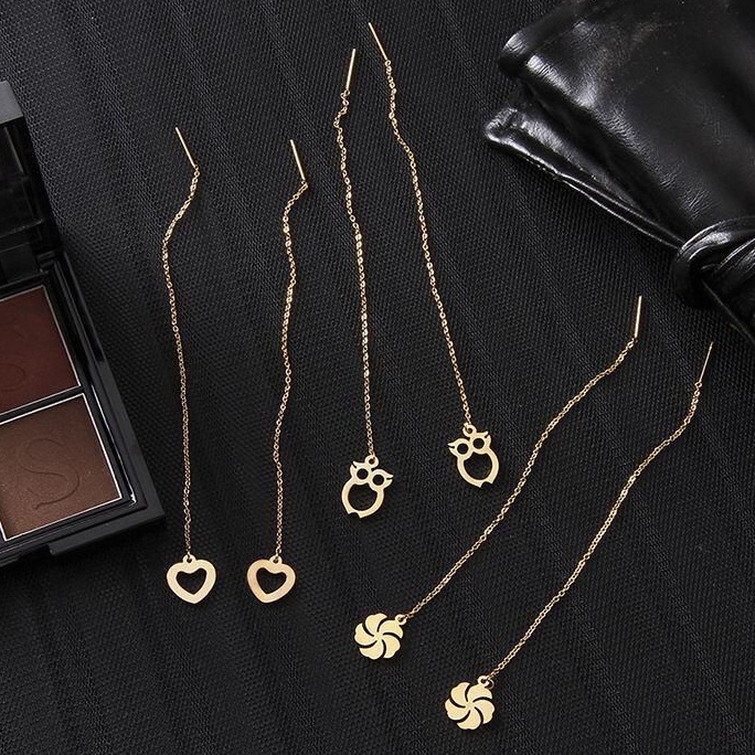 Titanium Anting Tusuk Panjang CJL44