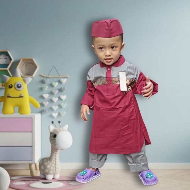 Setelan muslim anak laki-laki / Setelan muslim anak cowok / Baju muslim anak laki-laki / Baju muslim