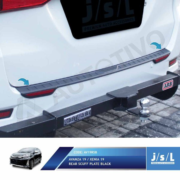 Aksesoris Tambahan JSL Sillplate Belakang Avanza Xenia 2019 Rear Scuff Plate with Reflector