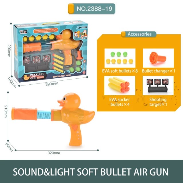 Mainan Pistolan Bebek Duck Gun Soft Bullet