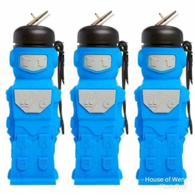 SMIGGLE ICE CREAM ROBOT SILICONE BOTTLE - BOTOL MINUM ANAK SMIGGLE