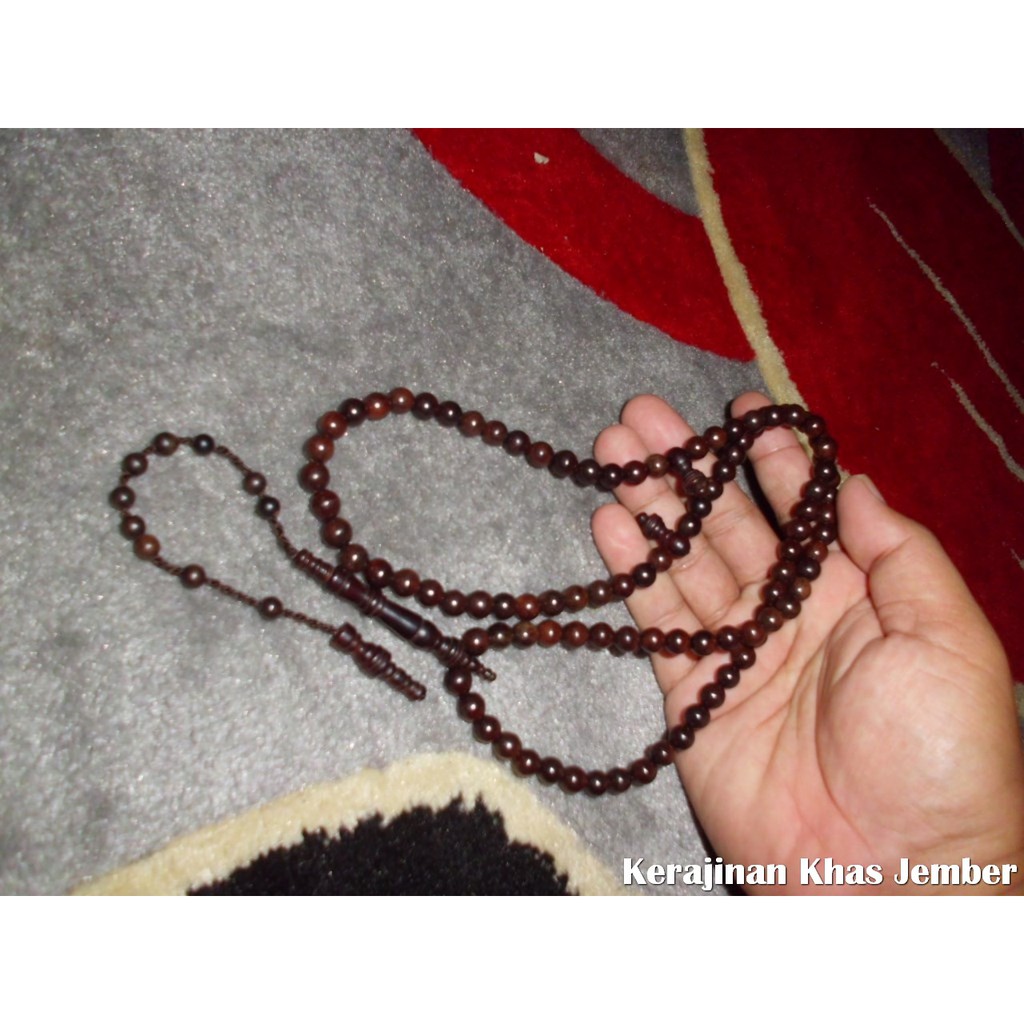 Tasbih Kayu Stigi Darat Wulung 99 Biji 10 mm