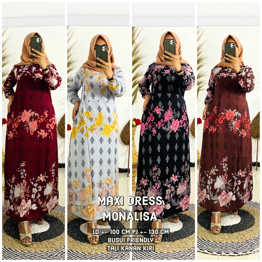 (BEST SELLER) MAXI DRESS TRISTAN ETNIK RAYON ADEM MONALISA