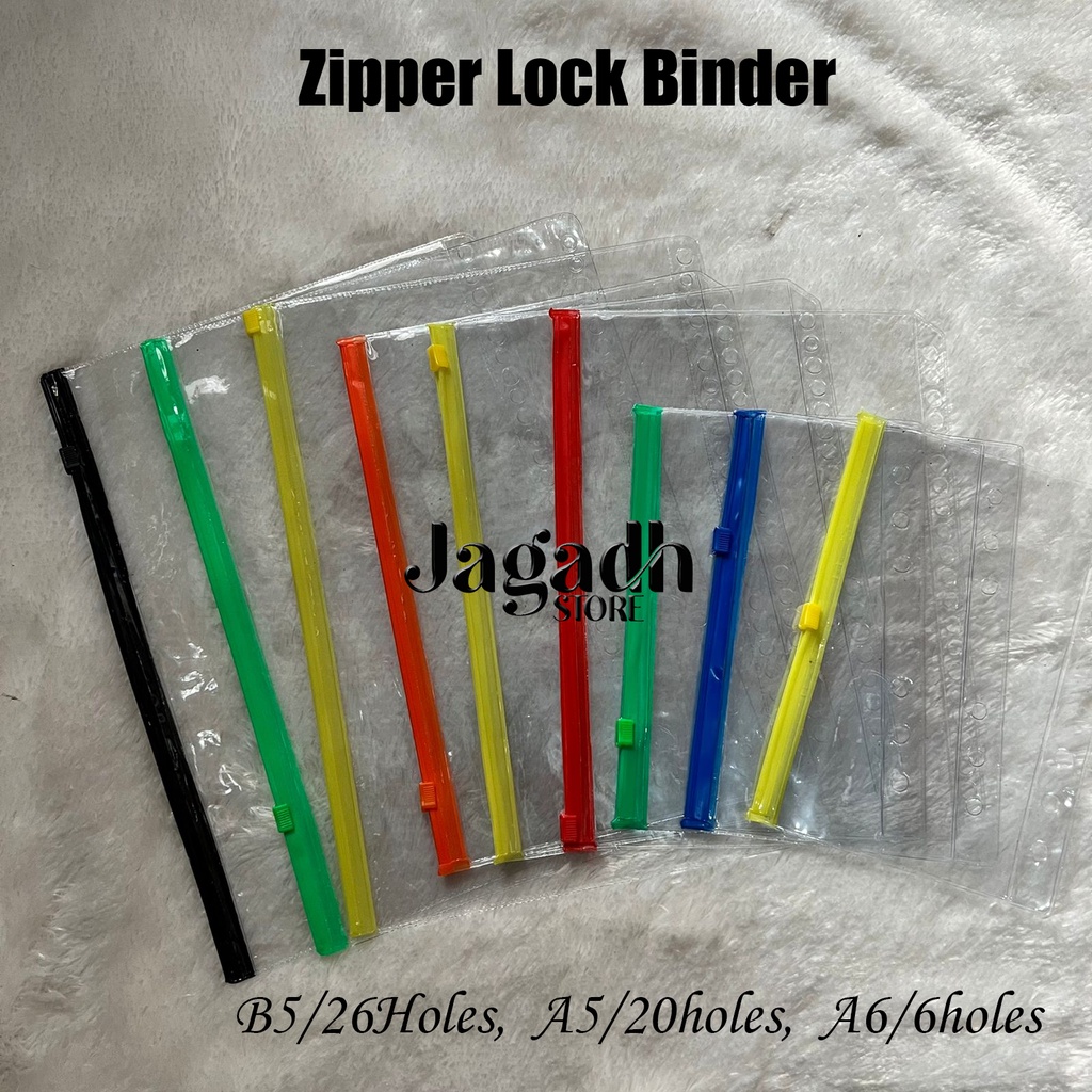 

Zipper Ziplock Binder Ukuran A5 20ring B5 26ring & A6 6ring