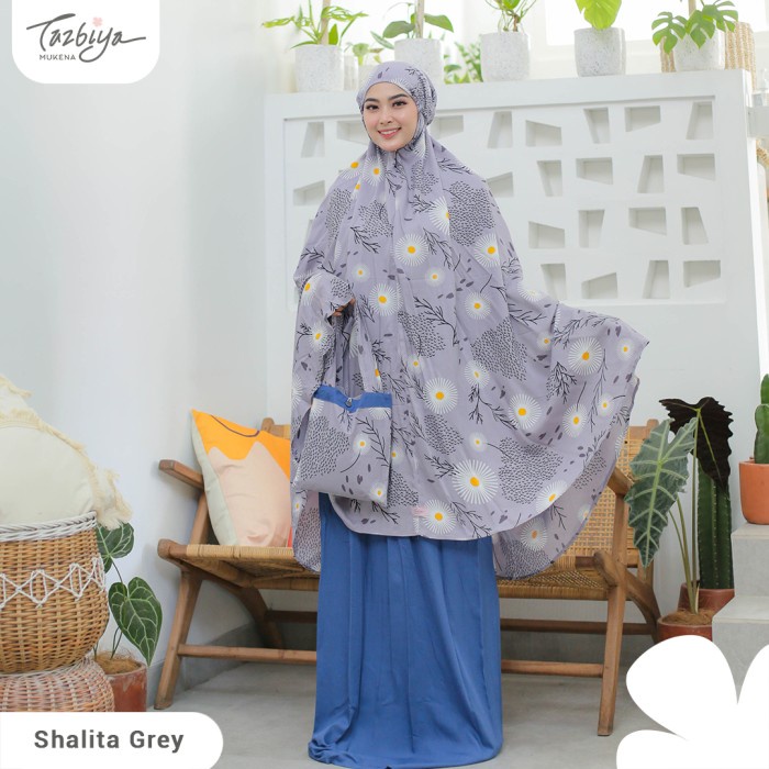 

MUKENA TAZBIYA KOMBINASI SHALITA SERIES ALLSIZE - GREY