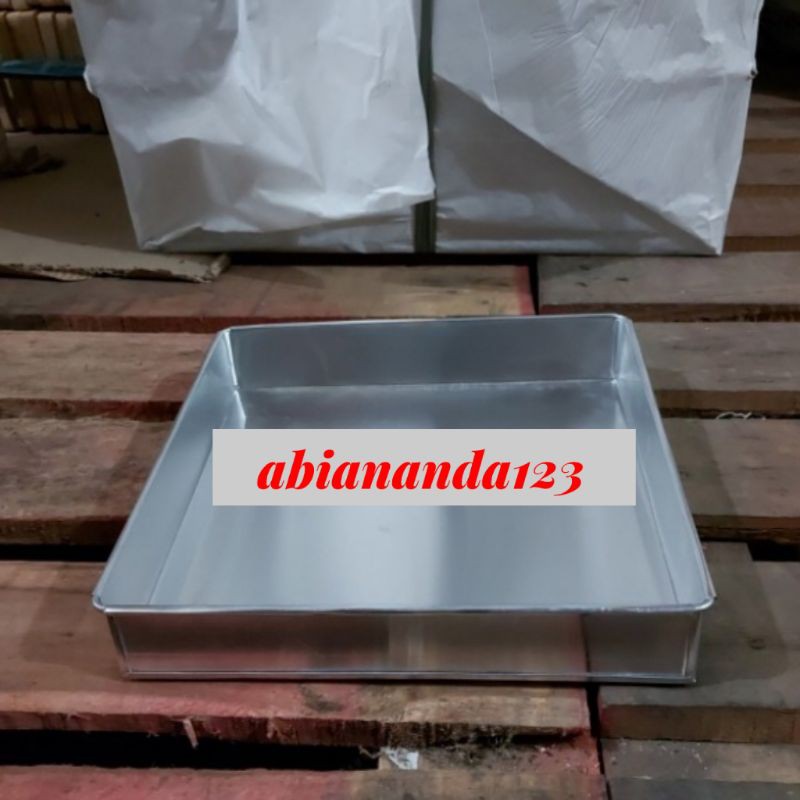 cetakan kue loyang lapis surabaya/loyang kotak 20x20x4 cm