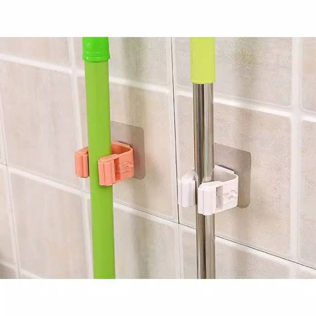 Klip Penjepit Gantungan Sapu Kain Pel Mop Broom Holder Hanger Hook