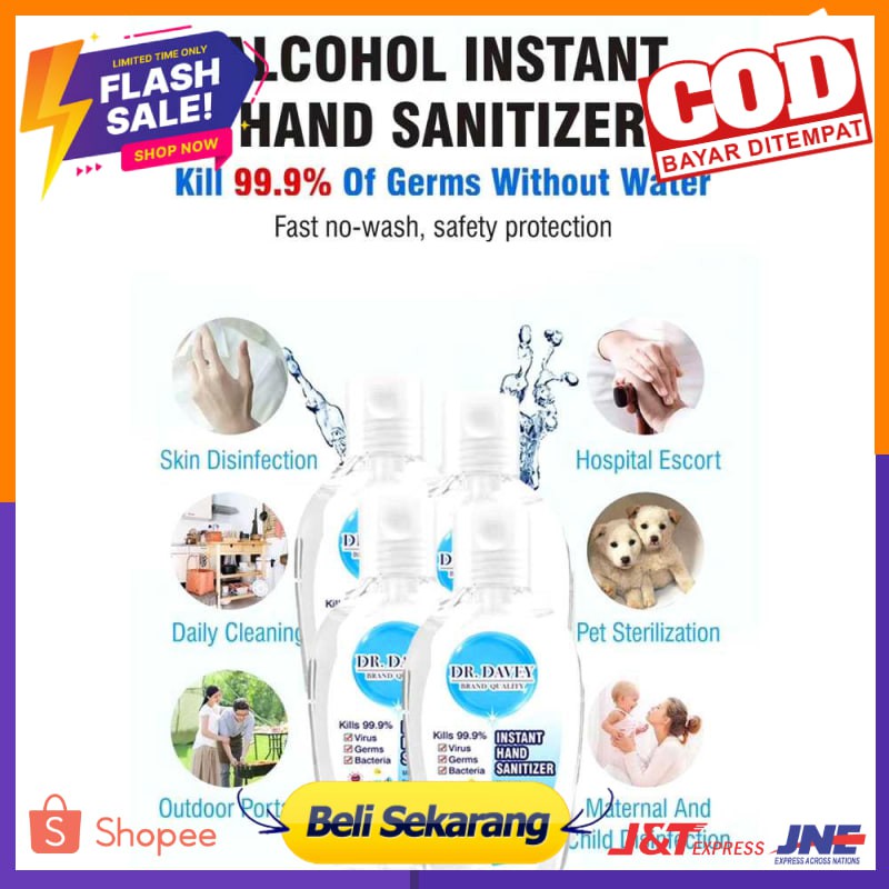 Hand Sanitizer Gel Antiseptic  Moisturizing Fresh Scent 100ml