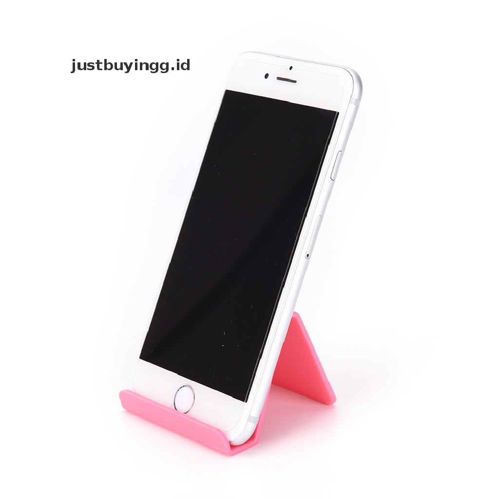 (Justbuyingg.Id) Stand Holder / Dudukan Ponsel Universal Warna Permen Gaya Simple Portabel