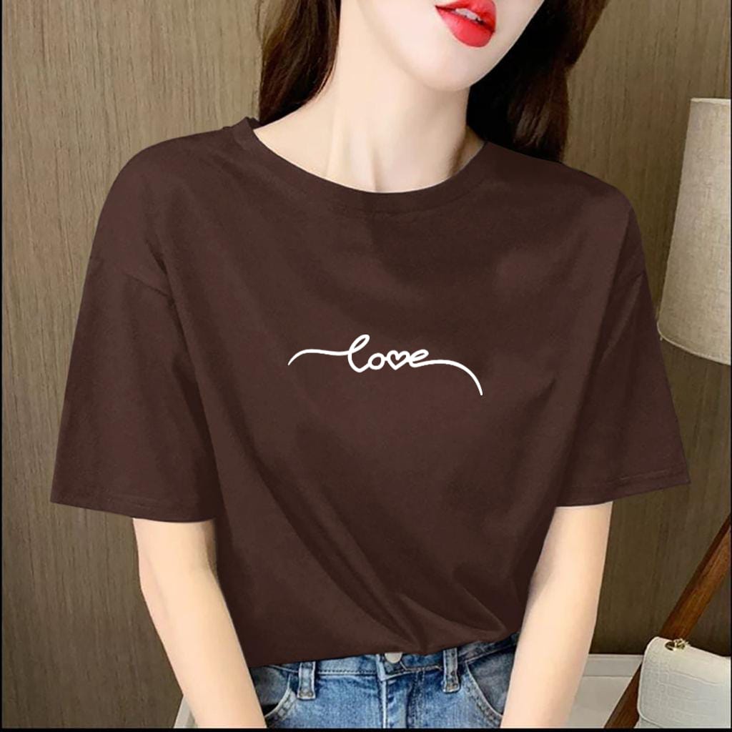 kaos oblong  LOVE / kaos kekinian / kaos terlaris / kaos cewe / atasan cewe - alipio fashion