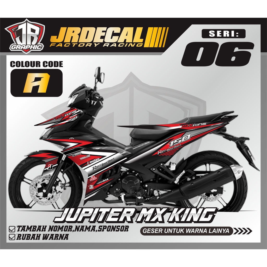 (BISA COD) STICKER STRIPING MOTOR JUPITER MX KING 150  SEMI FULL POLA PRESISI CUSTOM VARIASI KEREN S