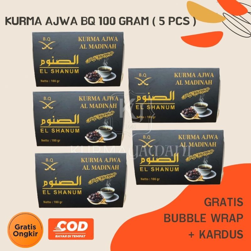 

[ COD ] Kurma Ajwa BQ 100 Gram ( 5 Box ) / Kurma Ajwa Madina / Kurma Nabi Asli / Kurma Ajwa Medina / Oleh Oleh Haji Dan Umroh