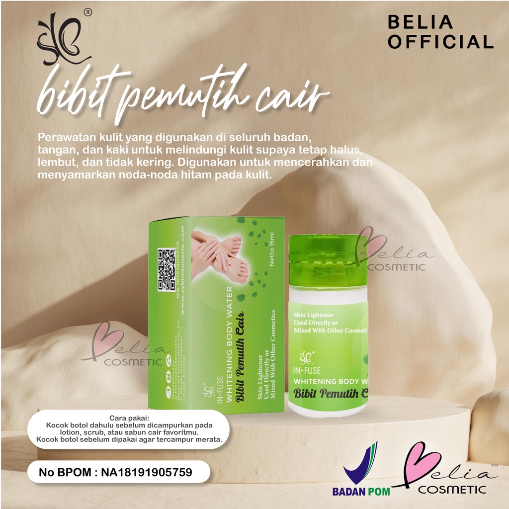 ❤ BELIA ❤ SYB Bibit Pemutih | Lotion | Scrub | Body Wash | Sabun Batang In-Fuse Whitening Bibit Cair