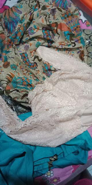 Set Batik Couple Kebaya Brokat Cendrawasih/kamaratih