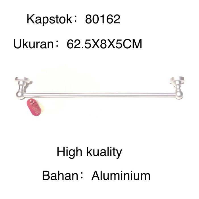 Rak kamar mandi 1 pipa Rak handuk aluminium Rak gantungan baju 80162