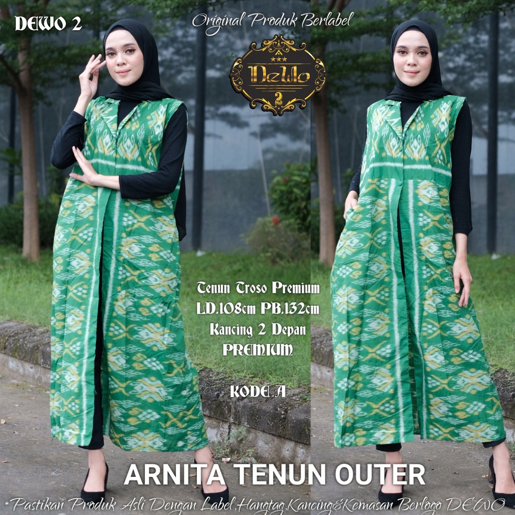 Outer Batik Tenun by Butik Batik Solo Bahan Batik Tenun Kode ARNITA TENUN OUTER