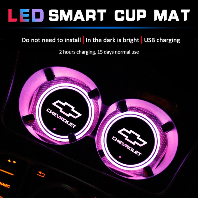 2 Pcs Cup Holder Mobil Dengan Lampu Led Untuk Chevrolet Spin Orlando Lova Zafira Trax Colorado Captiva