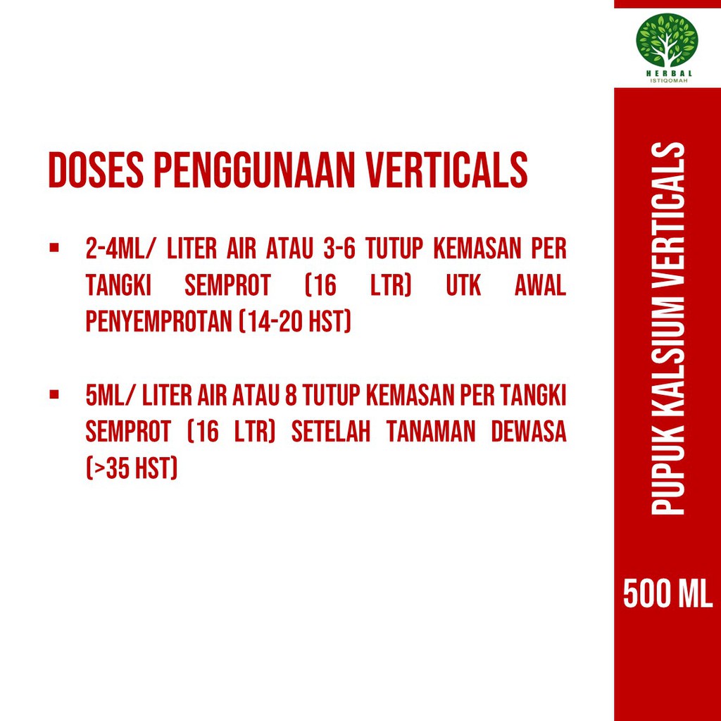 PUPUK KALSIUM SEMPROT PELEBAT CABE Verti-Cals 500 ML - Pupuk Mujarab Alami Mengatasi Rontok Cabe Kuning Busuk Melebatkan Cabe Maksimal, Obat Cabe Kuat dan Merangsang Bunga dan Buah Cabe Terbaik - Pupuk Cabe Terlaris 500 ML-1