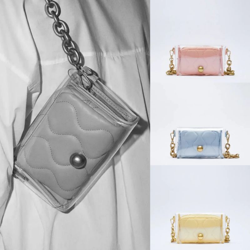 4.4 SALE | ZRA CHAIN STRAP VINYL SHOULDER BAG