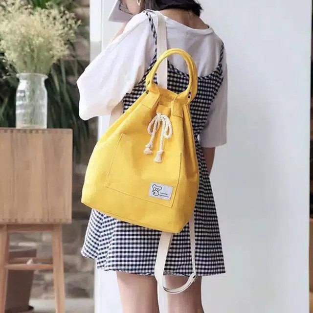 Charyatink - [TERMURAH] Tas Serut wanita Korea Backpack Fashion