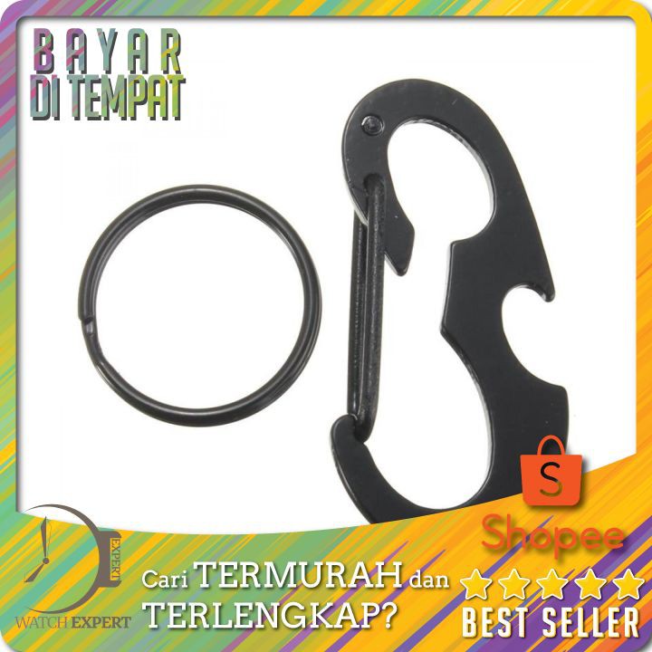 TERLARIS Black Beetle EDC Carabiner Stainless Steel with Bottle Opener - XT-11