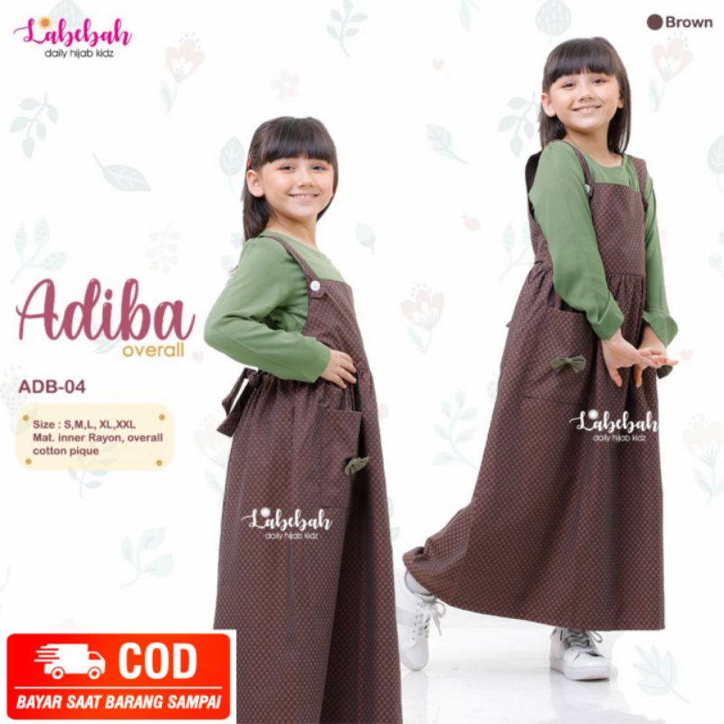 LABEBAH GAMIS OVERALL LUCU ANAK BALITA CEWEK USIA 2-3 TAHUN DRESS LEKTON BAHAN KATUN PIQUE BERMOTIF 
