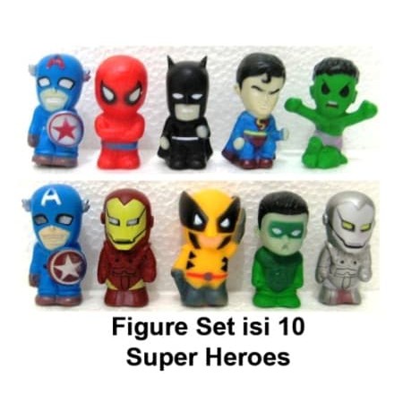 Mainan Action Figure Pajangan Superhero Marvel DC Superman Batman Ironman Spiderman Topper Kue Tart