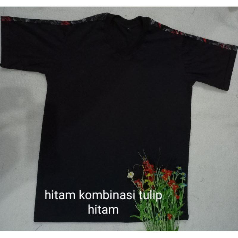 kaos kombinasi katun print big size S M L XL XXL 3XL 4XL 5XL