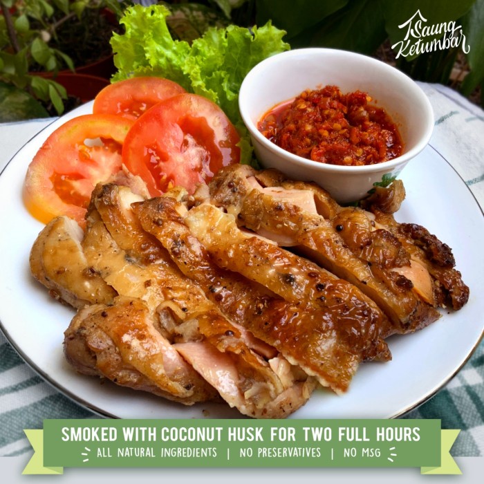 

Daging Asap - Daging Ayam Asap Smoked Saung Ketumbar