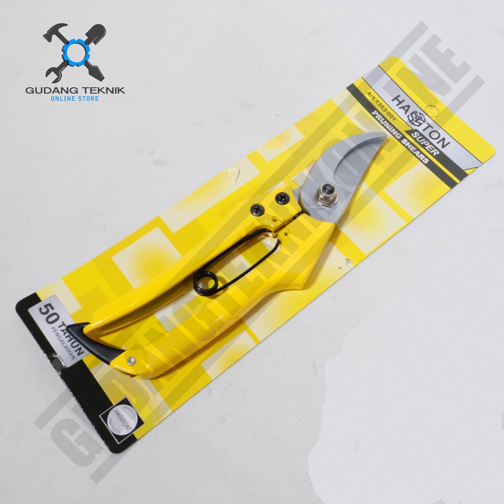 Hasston 1353-001 / Gunting Dahan Prohex Hasston Ranting Bunga Tanaman Pohon Stainless Steel Bonsai Teflon