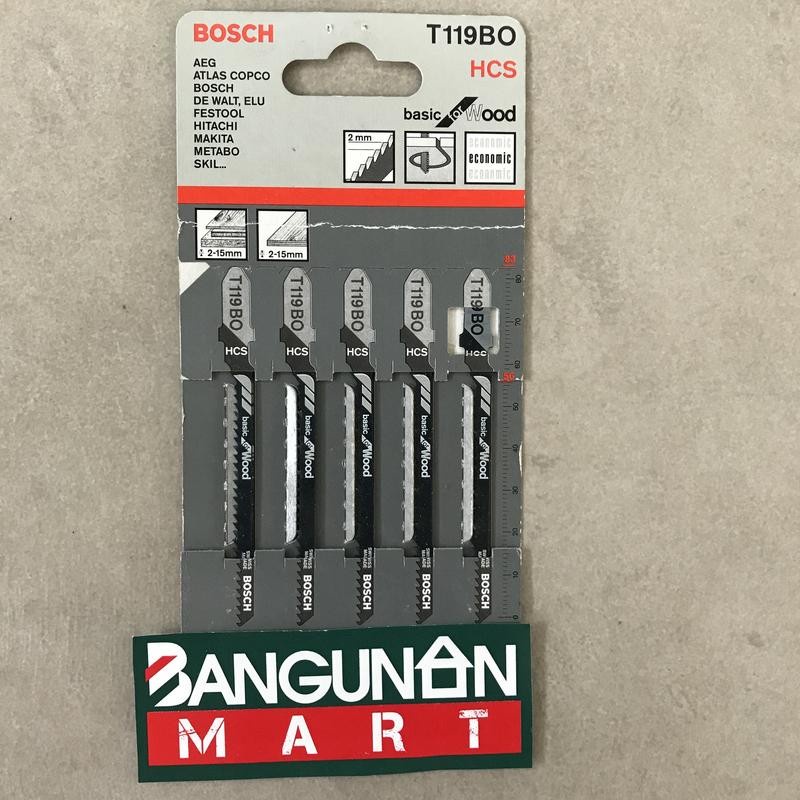 Mata Jigsaw / Mata Gergaji Ukir Kayu T119BO BOSCH Original
