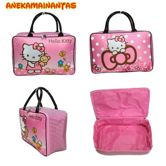 Harga Tas Travel Bag Koper Kanvas Renang Anak Dewasa Hello Kitty Termurah