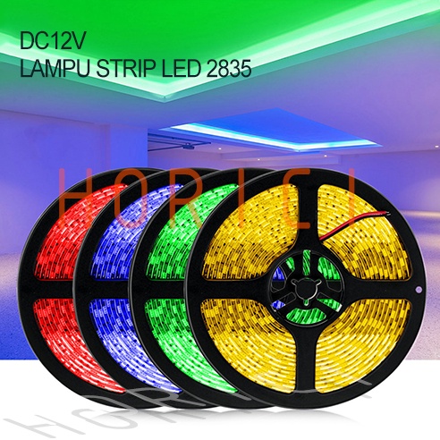 FULL 5M DC 12V LED STRIP 3528 IP55 WATERPROOF LAMPU PLAFON LAMPU ETALASE TAHAN AIR