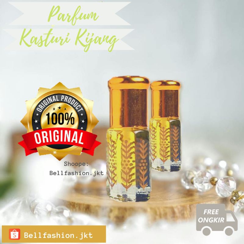 (COD) Kasturi Kijang Brute Musk Minyak Shalat 3 ML Kasturi Putih Baccarat 6 ML