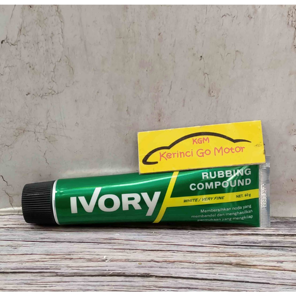 IVORY RUBBING COMPOUND PUTIH 60gr TUBE KOMPON KOMPONE PUTIH COMPONE