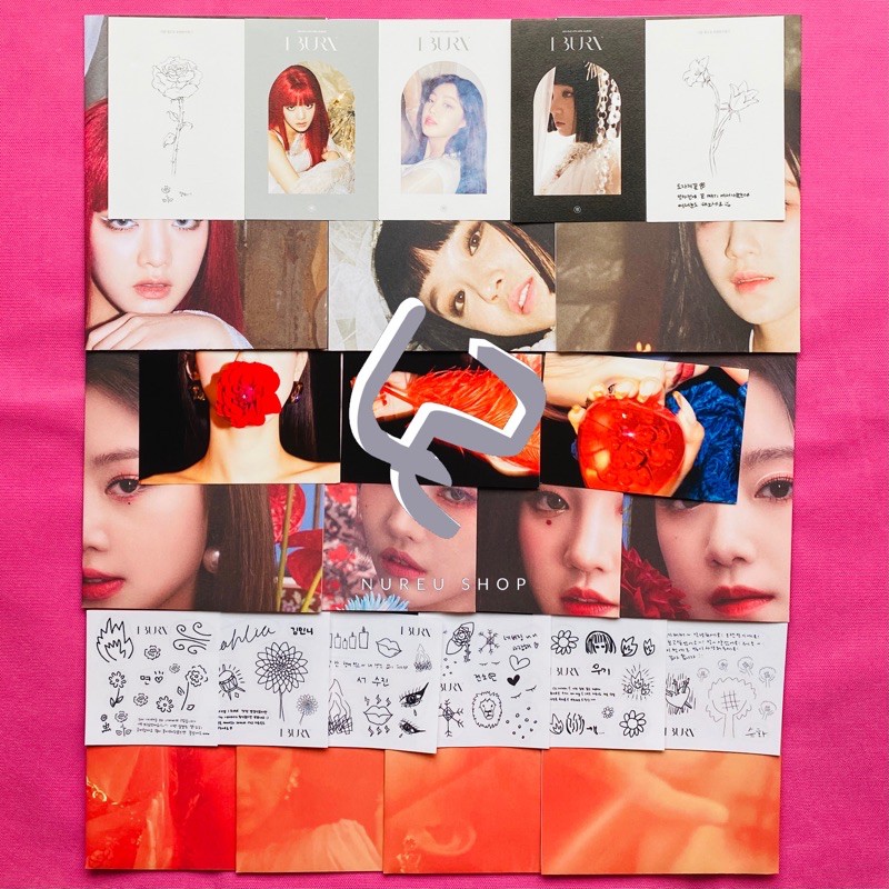 (G)I-DLE - I Burn (Mini Poster Postcard Sticker: Miyeon Minnie Soojin Soyeon Yuqi Shuhua) gidle idle