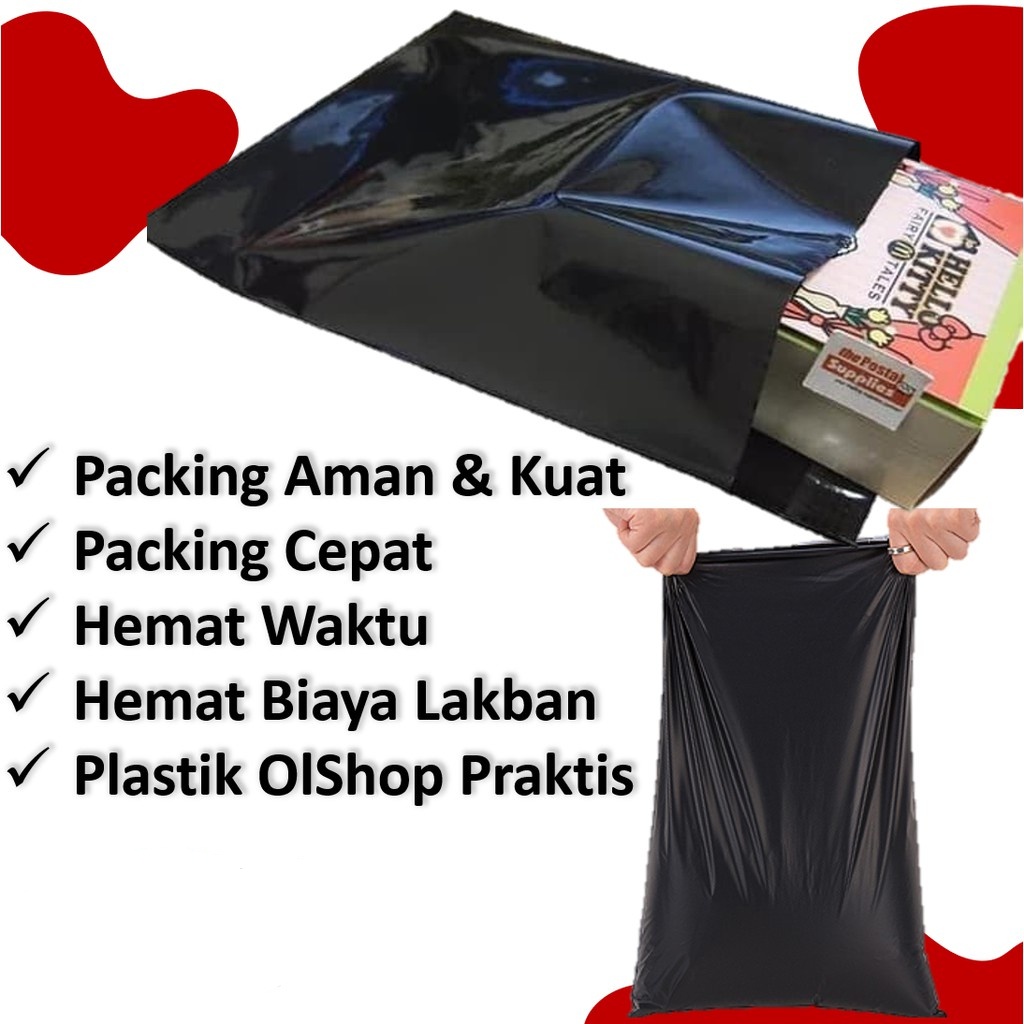 ✅TERMURAH 100 PCS PLASTIK PEKING POLYMAILER  PREMIUM TEBAL WARNA LENGKAP LEM Kantong Amplop Packing Online Shop