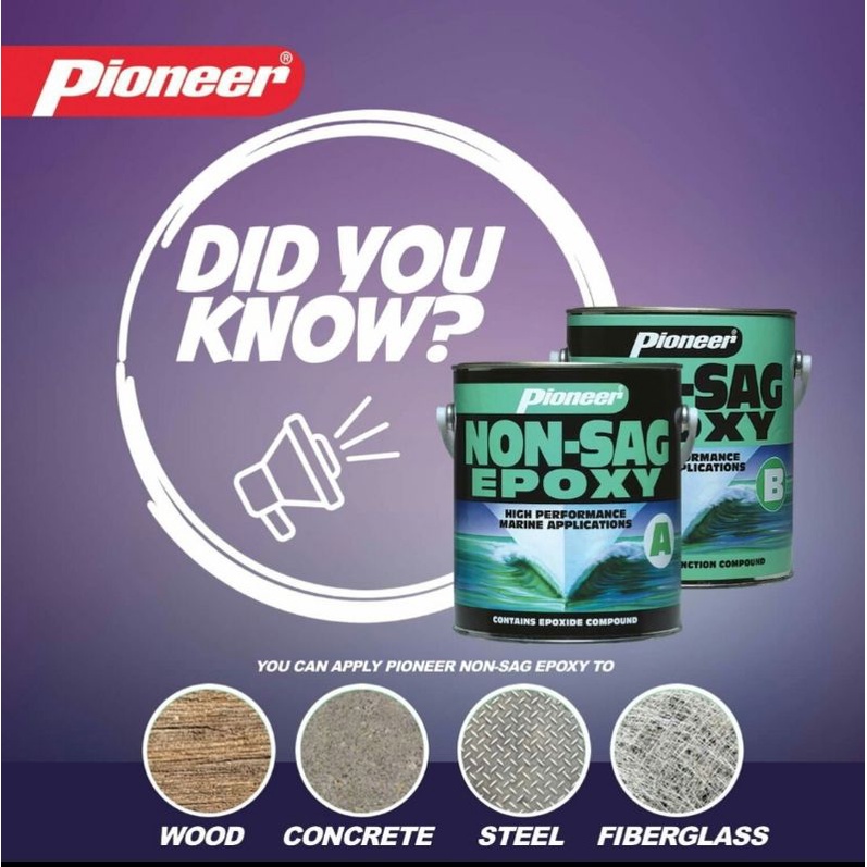 

Pioneer EPOXY NON-SAG 170GR (1SET 2 KALENG = 340GR) / LEM PHILIPINE / EPOXY FILIPIN DALAM AIR (TK)