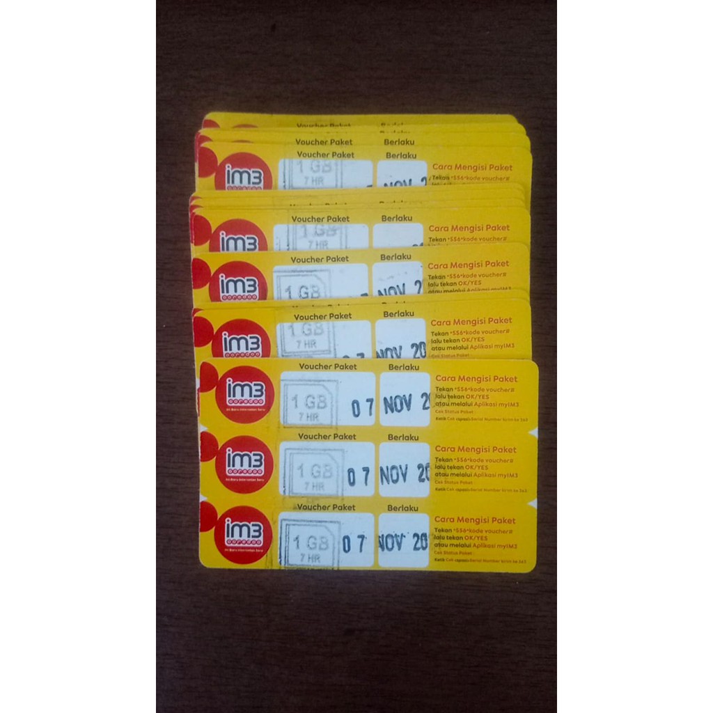 Voucher Indosat 1 Gb Yellow 7 hari
