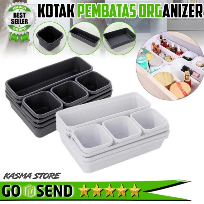 Kotak Pembatas Organizer Laci 8in1 Drawer Divider Box Storage Trays