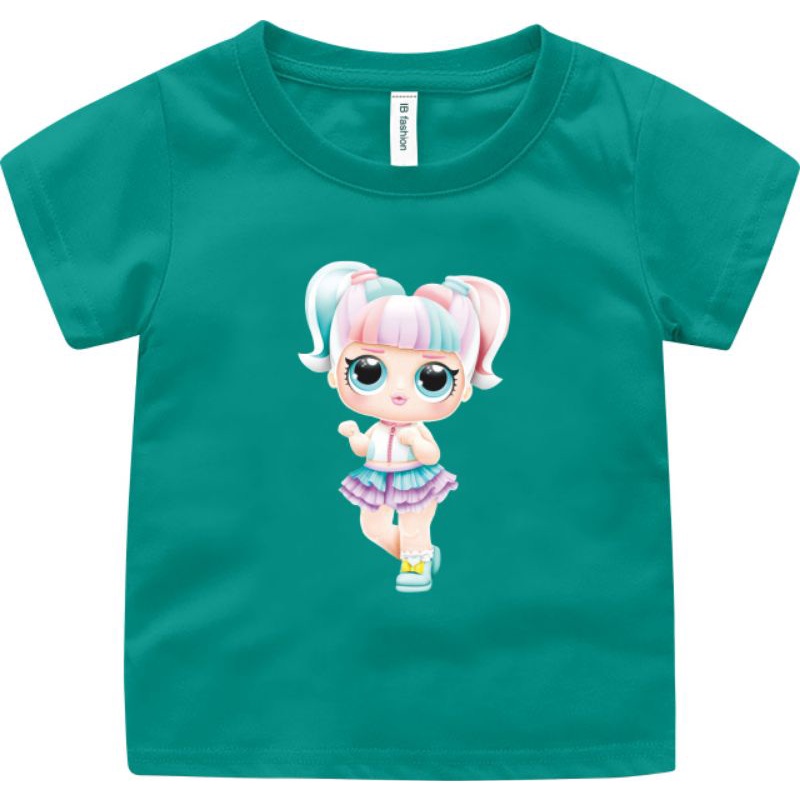 Baju Kaos Anak Perempuan 2-10 Tahun Barbie Atasan Anak Cewek Baju Oblong Anak Terbaru