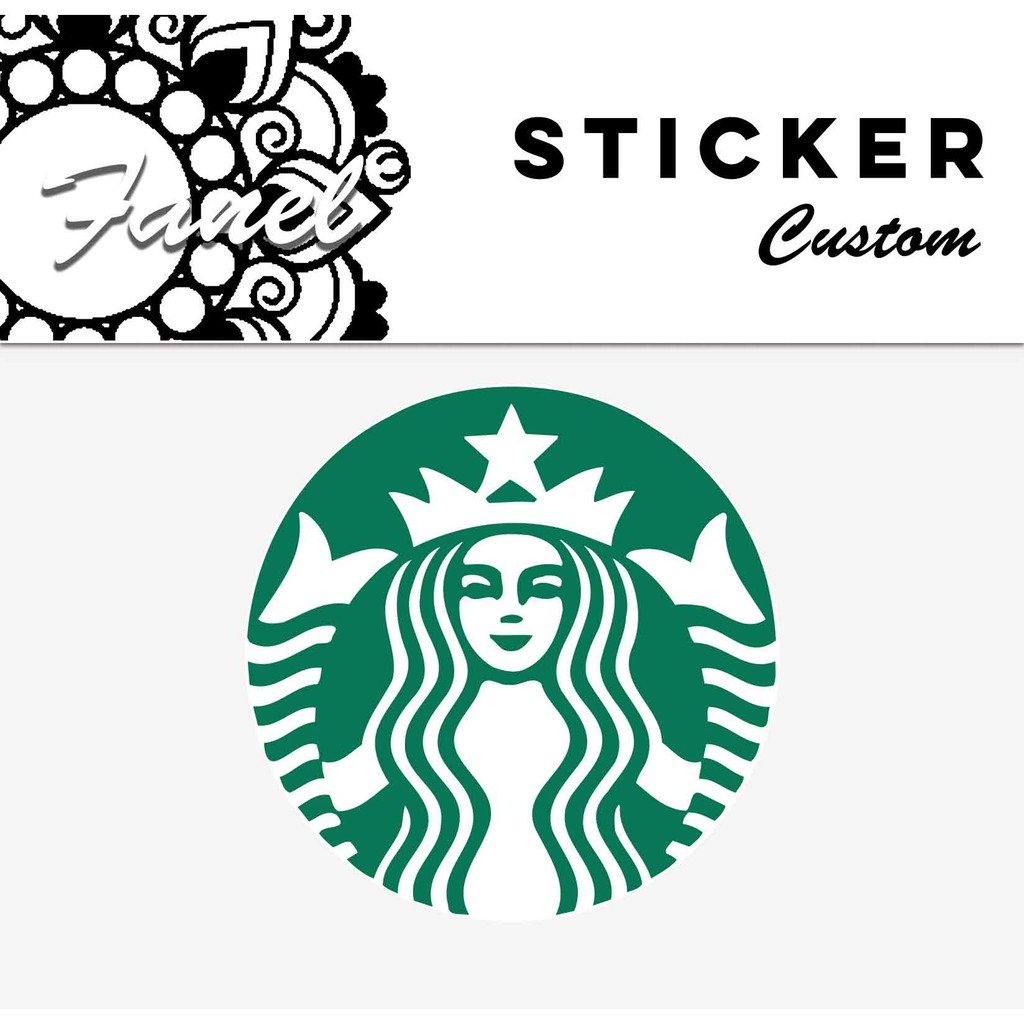

Sticker Starbucks cutting sticker stiker stiker Logo mermaid Cutting sticker coffee