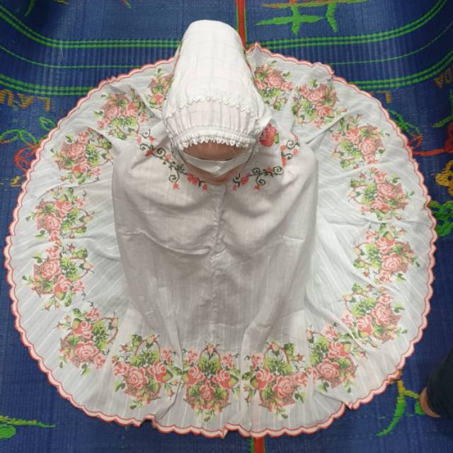 mukena katun paris bordir