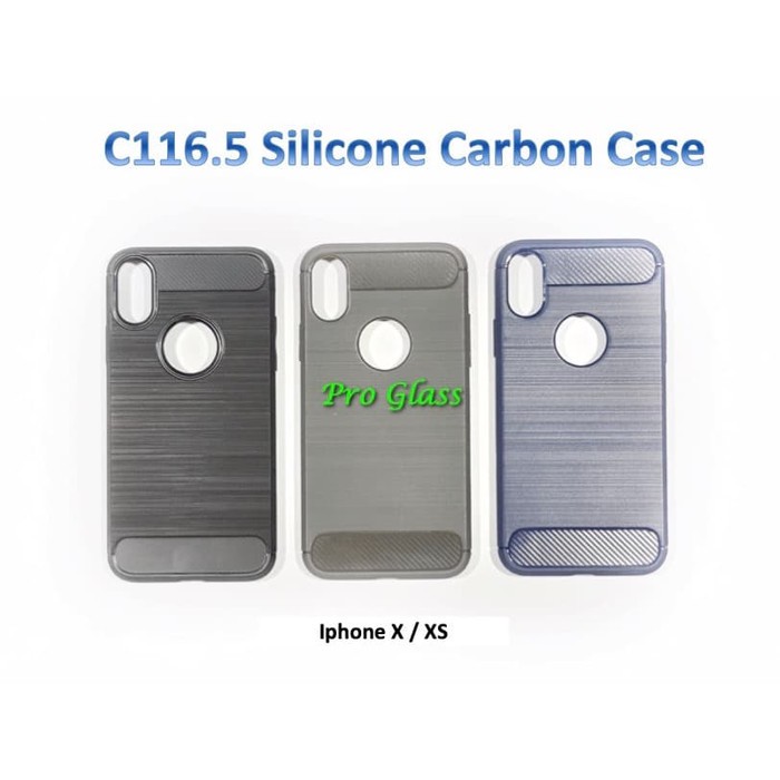 C116.5 Iphone X / XR / XS / XS MAX / 11 / 11 PRO / 11 PRO MAX Premium Carbon Silicone Case