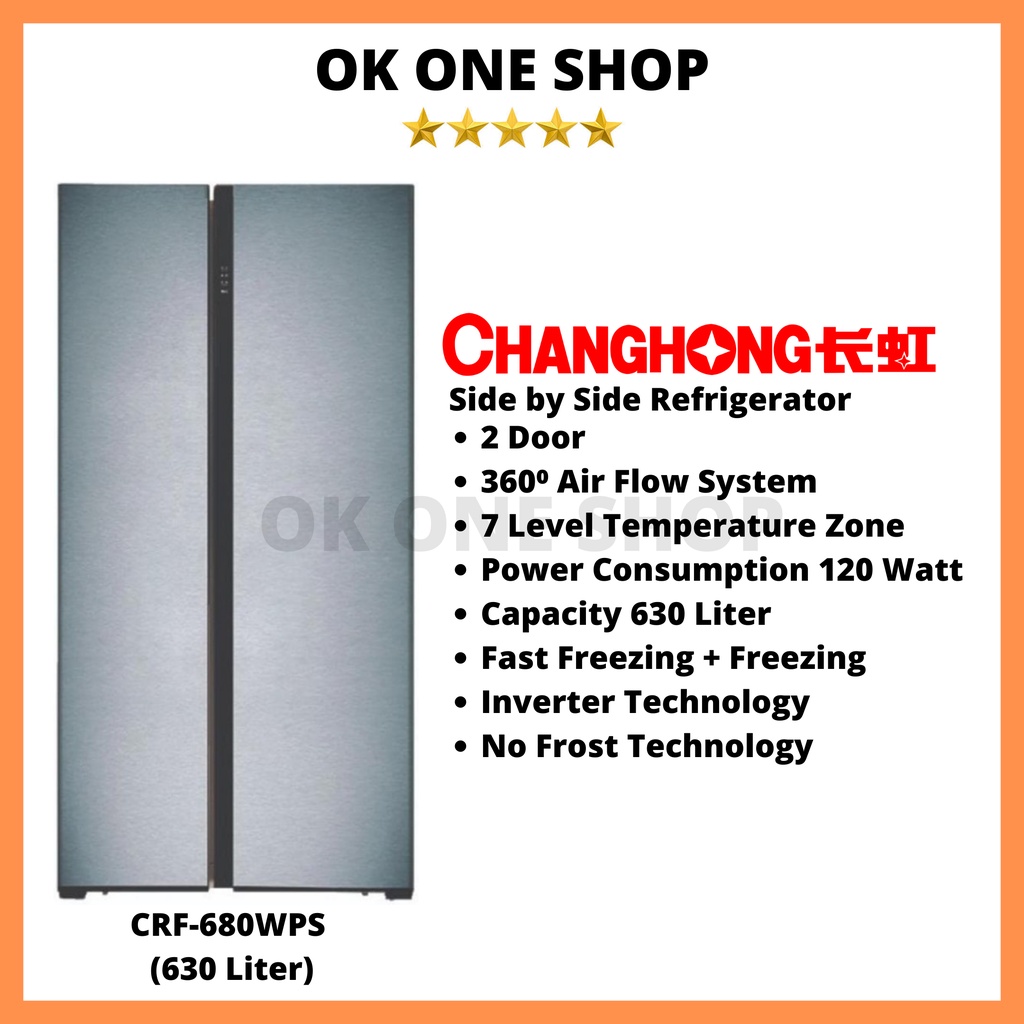 CHANGHONG Kulkas Side by Side CRF-680WPS