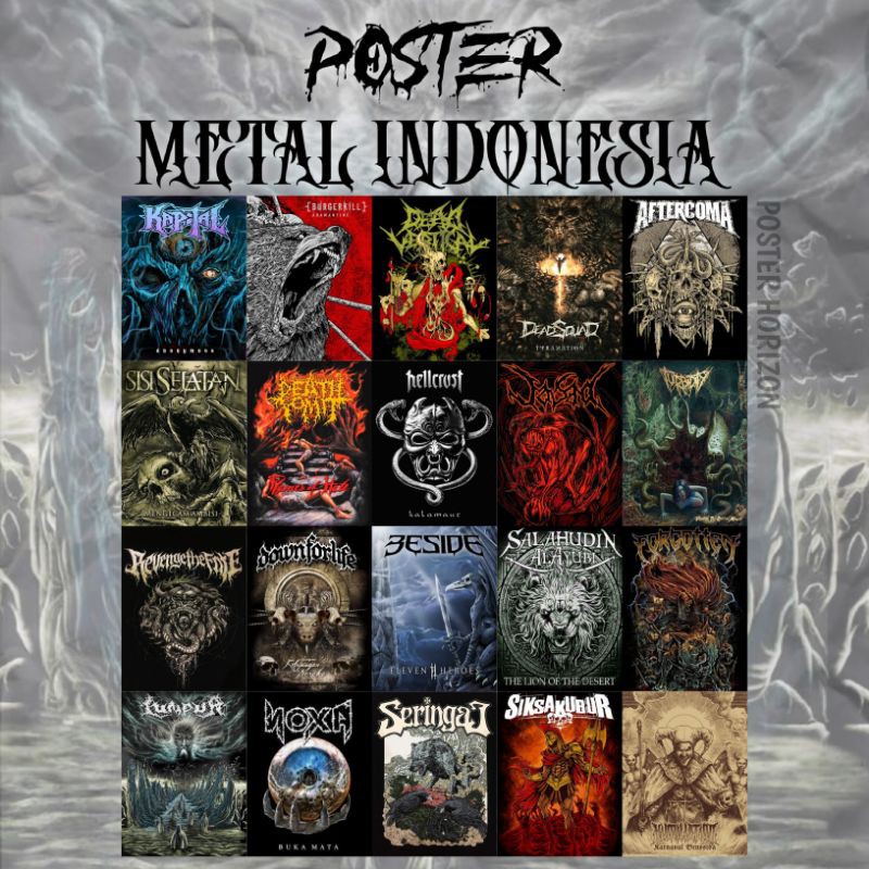 Jual MINIMAL ORDER 10PCS / POSTER BAND METAL INDONESIA Shopee Indonesia