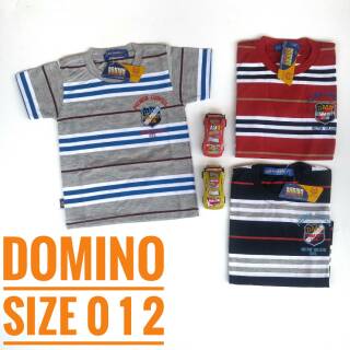 baju kaos  kerah anak  laki merk domino  usia 1 tahun kaos  