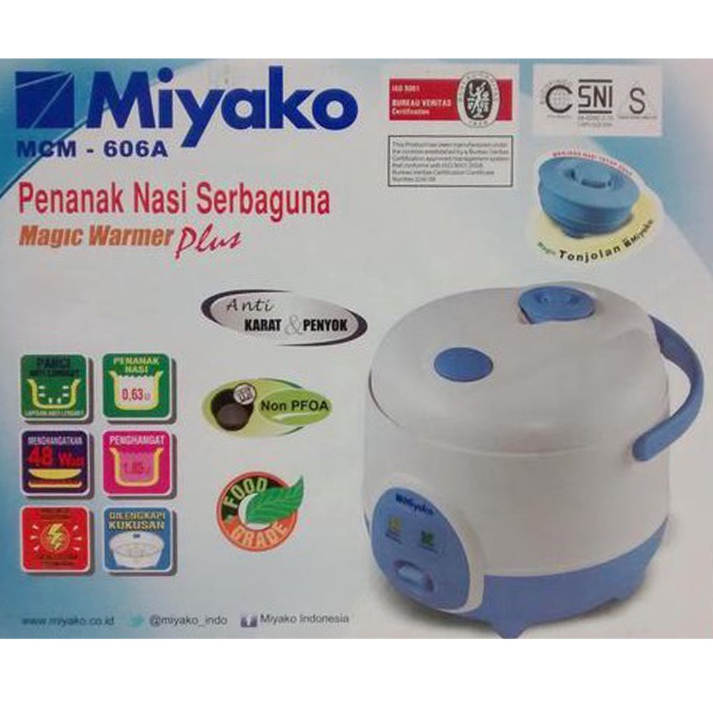 Panci Miyako 0.6 L 1.0 L 1.2 L 1.8 L 2.2 Liter Panci Rice Cooker Magic Com Magiccom Megicom Teflon Daleman Anti Lengket  Miyako Original 0.6 L 1.0 L 1.2 L 1.8 L 2.2 Liter MCM 606 512 612 686 528 507 516 598 509 A B SBC BTK WYG PRG PSG 607