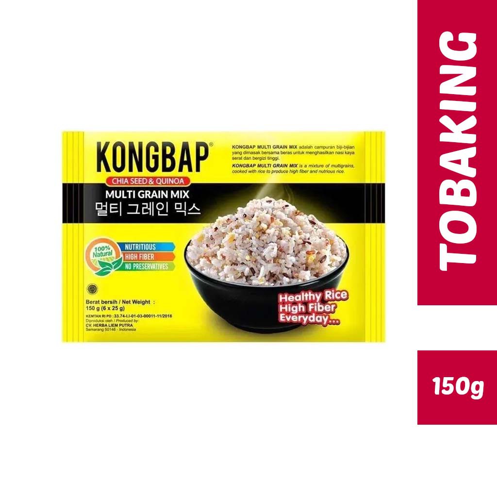 

Kongbap multi grain mix rice chia seed quinoa 150 gr ( 6x25gr)