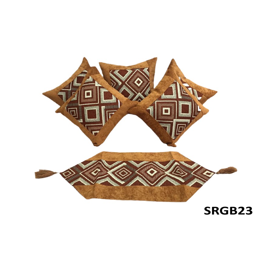 1 Set 5 Pcs + taplak sarung bantal sofa kursi tamu motif random